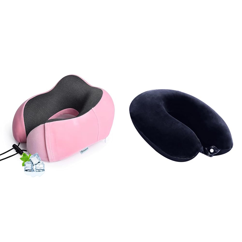 Billebon Neck Pillow for Travel – Cool-Gel Infused Memory Foam Support, U-Shape Ergonomic Design, + Cool Gel Infused Memory Foam Travel Neck Pillow with Magnetic Fabric Luxury Neck Support-image-44
