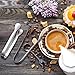 RUGVOMWM Stainless Steel Lace Side Sugar Clamp Tongs Ice Coffee Bar Buffet Kitchen Spoon - GOLD -2PACK