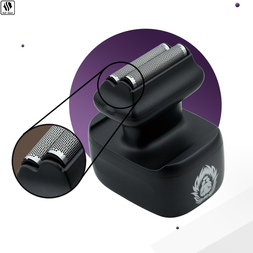 Skull Shaver One Lion Silver Pro Gesichtsrasierer für Herren - Elektrorasierer mit Twin-Foil-Technologie - Silber | Elektrorasierer mit Twin-Foil-Technologie, Für Herren