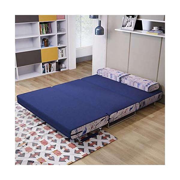Simple Solid Wood Sofa Bed,Multifunctional Living Room Folding Double Sleeper Couch Sofa Convertible Bed,Breathable And Comfortable Fabric,Strong Load-Bearing,Washable - Image 6