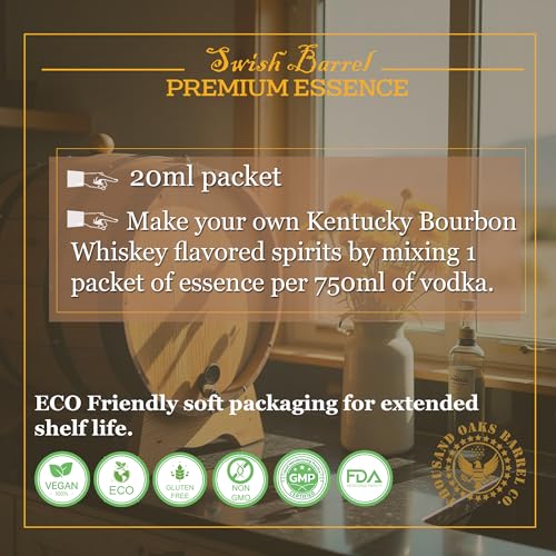 Kentucky Bourbon Whiskey Flavoring Essence (Single Pack), Liquor Flavor Refill for Barrel Aging, Cocktails Mixers - Moonshine Flavoring Supplies, Extact Distilling Accessories (0.65oz,20ml) - Thumbnail 3