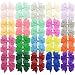 40 Pcs 3inch Boutique Grosgrain Ribbon Baby Girls Hair Bows with Clips for Teens Toddlers (20Colors/40Pcs 2)