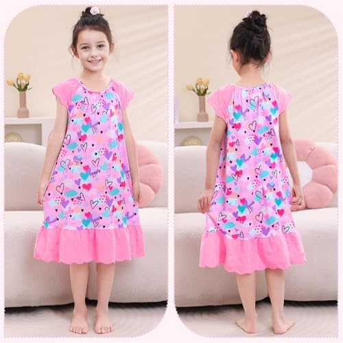 Play Tailor Girls Nightgowns Sleepwear Kids Pajamas Girl Princess Dresses with Lace Sheeve for Toddler Girl Clothes2