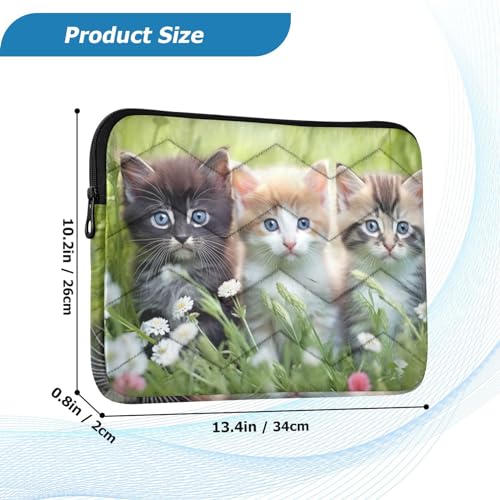 Funda para Laptop 13-14 Pulgadas Impermeable con Diseño de Gatitos miniatura 3