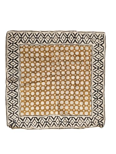 Yellow And black 100% Cotton Bandanas, Bohemian Style Cotton Neck Scarf, Boho Soft Cotton Neck Scarf Boho Soft Cotton Bandana3