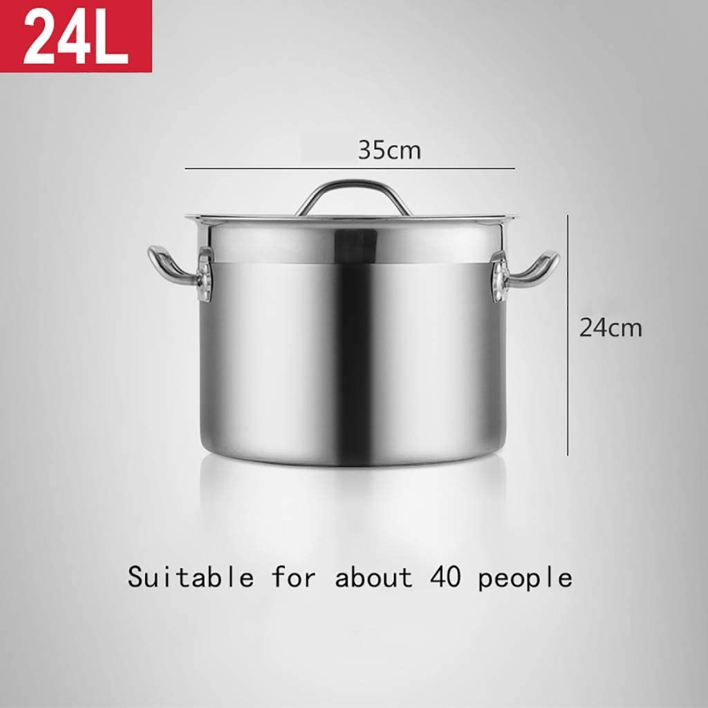 Marmite Professionnelle En Inox 98 Litres – Pour Cuisiner En Grande Quantité, Compatible Induction Et Gaz