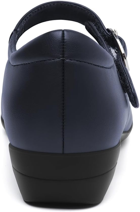 Athlefit Women's Mary Jane Round Toe Flats - Image 5