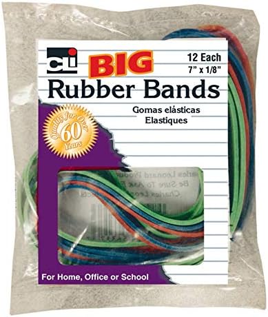 Charles Leonard Big Rubber Bands, 7" x 1/8", Pack of 12 (CHL56317) image 2