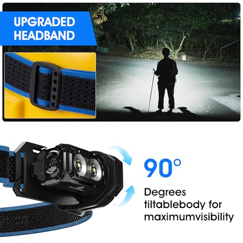 Image of WUBEN E7 Adjustable Headlamp Bracket, Black Headlamp Strap, LED Headlamp Hand Strap for Rechargeable Headlamp Flashlight Outdoor Tools for Outdoor Activities Camping, Hiking, Fishing, Walking, etc.