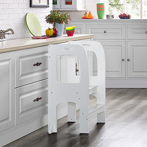 Naomi Home Kids On The Rise Kids Kitchen Step Stool White