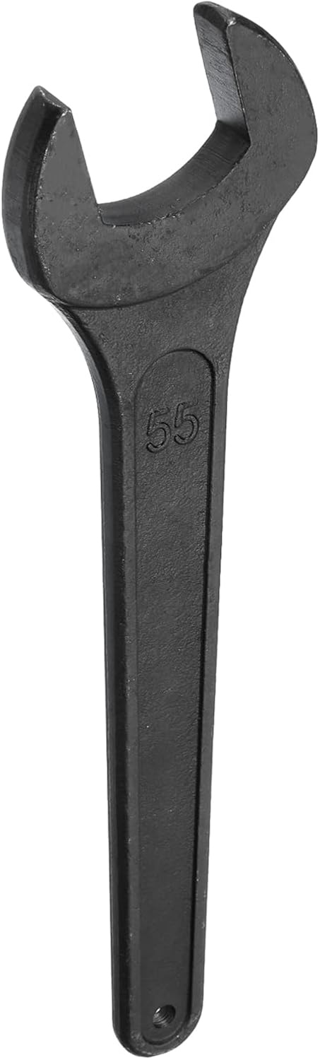 HARFINGTON Single Open Ended Spanner Wrench, 55mm, Thicken Carbon Steel Open End Wrench Tool for Automotive Repair and Furniture Assembly, Black