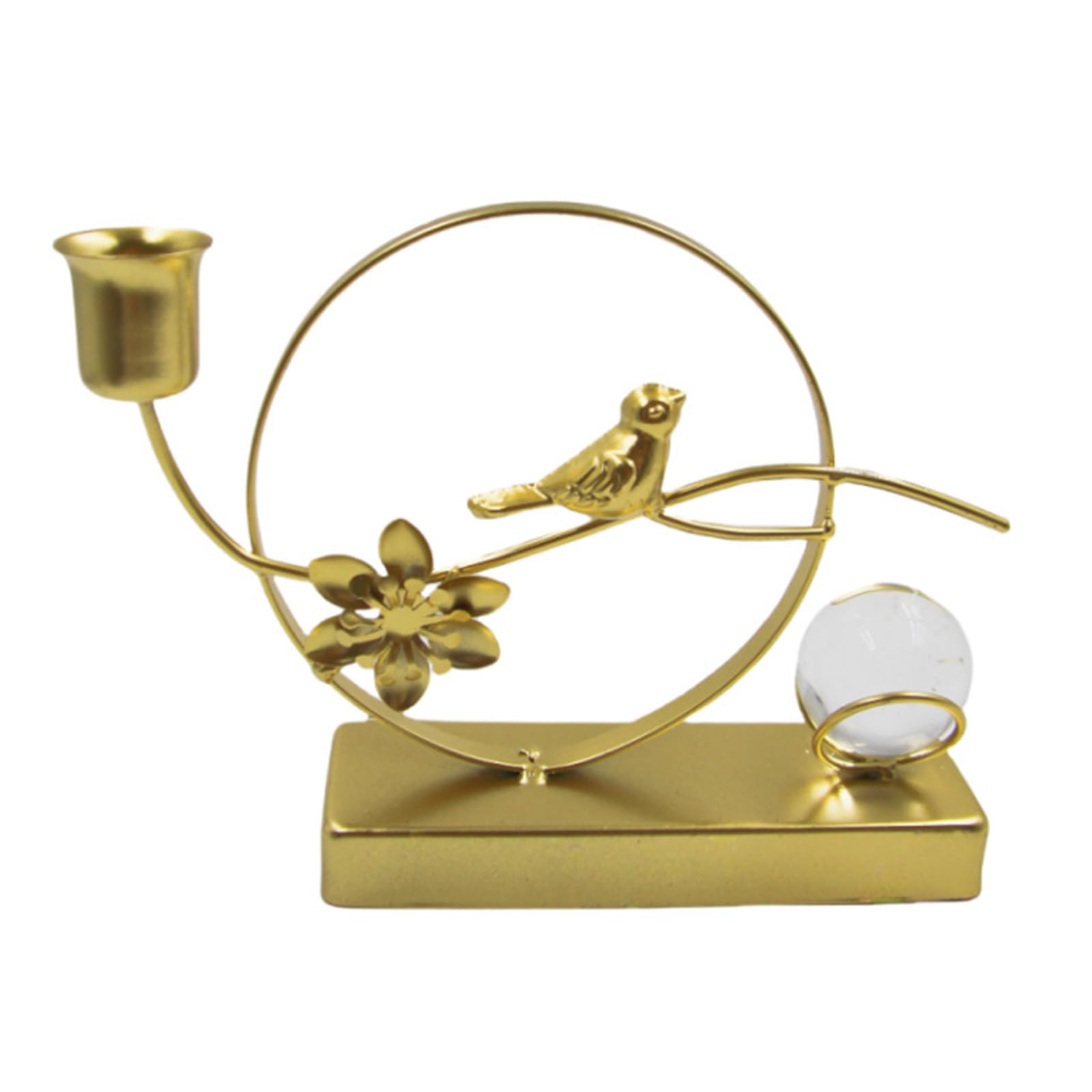 Kalttoy Holder Metal Candlestick Unique Lamp Shape Desk Candlelight for Sophisticated Home Decors Classical Home Decors