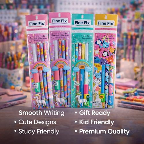 Image of 3 Pcs Pencil Set with Eraser, Sharpener & Extra Eraser for Kids | Stationery Kit for Boys & Girls (Age 3-15 Years) | School Supplies & Birthday Return Gift - Pack of 20