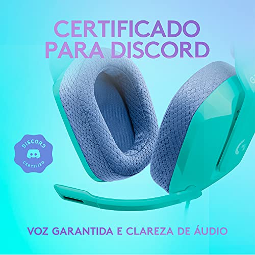 Headset Gamer Logitech G335 com Almofadas com Espuma de Memória, Design Leve e Conexão 3,5mm para PC