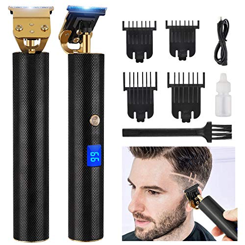 Tondeuse Cheveux Hommes, 2 Vitesses Réglables Tondeuse Barbe et Cheveux de Précision 0mm - Sans Fil Tondeuse à Cheveux Professionnel avec Affichage LCD, pour Usage Domestique et Salon de Coiffure