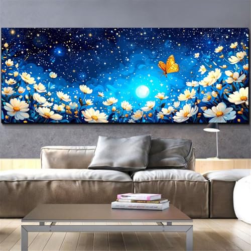 Diamond painting fleur papillon point de croix artisanat 80x160cm