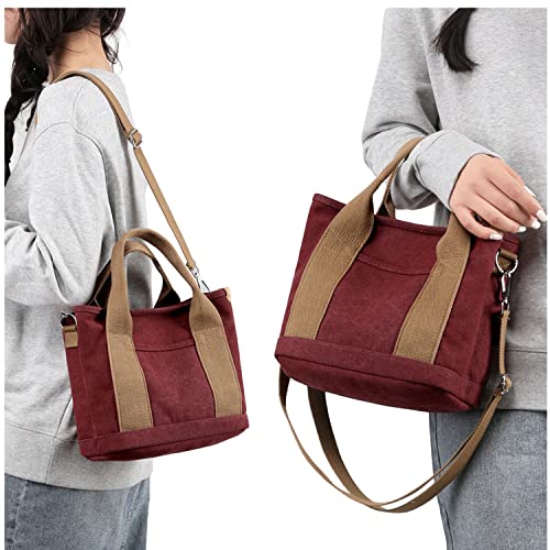 Wxnow Canvas Messenger bags for women,Tote Crossbody Shoulder Bag Satchel Purse2