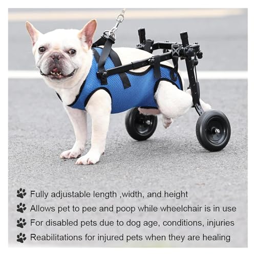 Fauteuil roulant pour chien avec support réglable des pattes arrière - 3