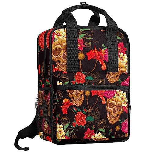 Cartable pour filles style fleuri et rock parfait pour l'école et sorties