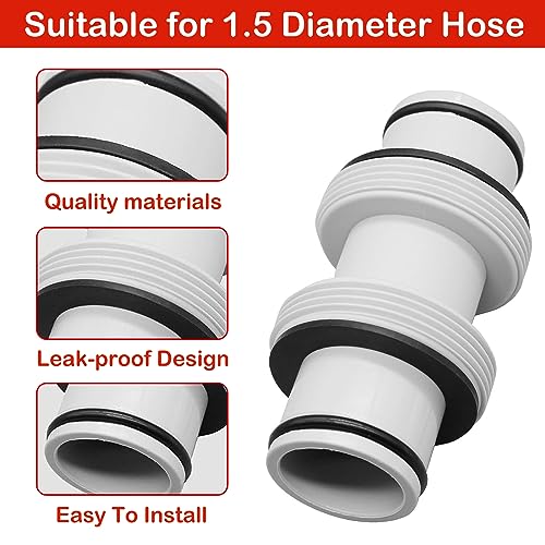 ACTIMED Pool Hose Connector Coupling, 1.5″ to 1.5″ Pool Hose Adapter