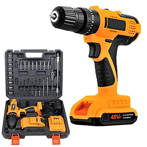 OIFAODAO, Taladro Atornillador inalámbrico, 28 Piezas, Mini Destornillador eléctrico, batería Recargable, Herramientas eléctricas, Funda Completa, Accesorios for Brocas,Destornillador inalámbrico