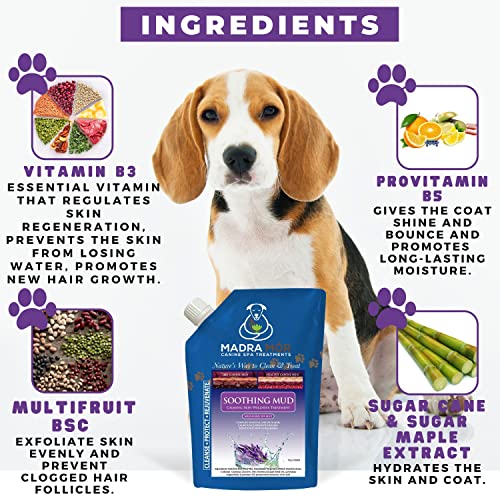 Image of Worldwide Nutrition Bundle: Madra Mor Soothing Mud - Dog Essentials Mud Bath, Dog Grooming, Dry Skin for Dogs Treatment, Dog Coat Skin Care Products - 10oz Pouch & Multi-Purpose Key Chain