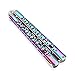 MAIYU Butterfly Knife Comb Trainer, Rainbow Metal Practice Balisong Stainless Steel Dull Pocket Knives Trainer Tool with Sheath (Training Knife)