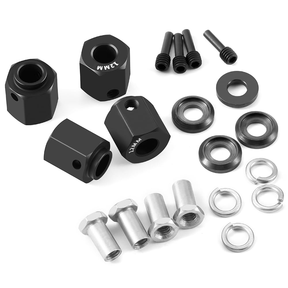 4 STKS Rubber Band Wiel OD 113MM met Vervangbare 12MM 14MM 17MM Hex