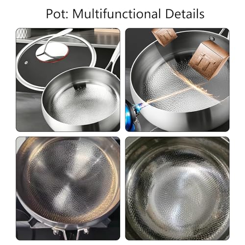 Wok de titanio con base plana 10 in miniatura 7