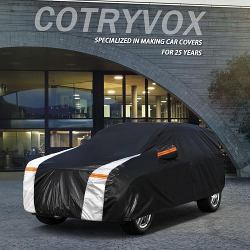 Image of 10 Layers Car Cover Custom Fit for Mini Countryman 2015-2026 100% Waterproof All Weather Automobiles, Gift with Towel, Heavy Duty Car Covers for Rain Sun UV Protection with Door Zipper.