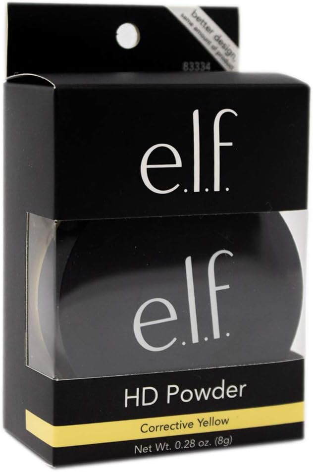 Pack of 2 e.l.f. High Definition Powder, Corrective Yellow, 83334