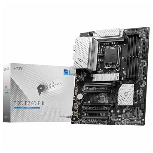 MSI PRO B760-P II Mainboard, ATX - Unterstützt Intel Core Prozessoren der 14., 13. und 12. Generation, LGA 1700 - DDR5 Memory Boost 7000+MHz/OC, PCIe 4.0 x16 Slots, M.2 Gen4 Slots, 2.5G LAN