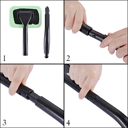 image for AutoEC Auto Glass Cleaner Wiper Keeps Cars Vehicles Interior Exterior 