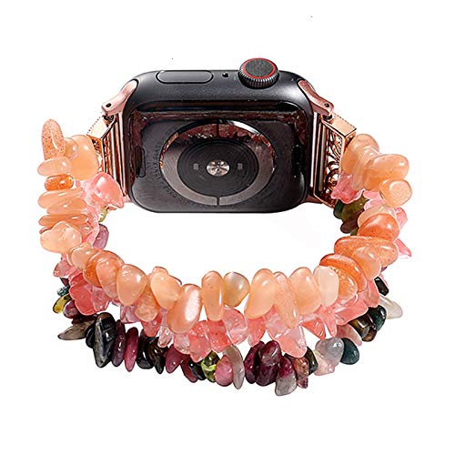 Bracelet Apple Watch anti irritation en agate véritable pour iWatch 40mm 42mm