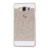 Galaxy J7 case, Silverback(TM) Beauty Luxury Hybrid Glitter Bling Hard Shiny Sparkling Cover Case for Samsung Galaxy J7 (Gold)