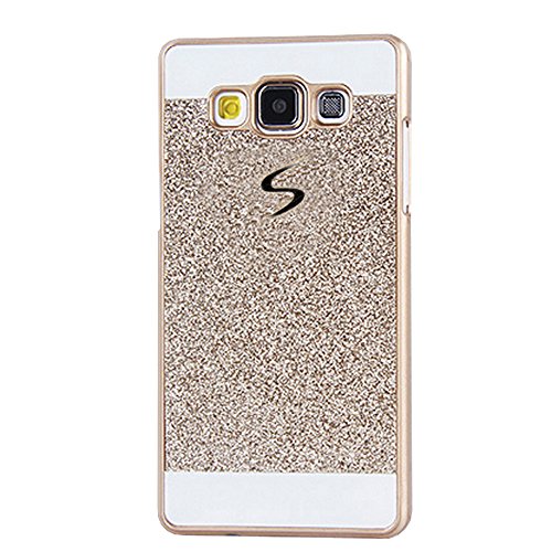 Galaxy J7 case, Silverback(TM) Beauty Luxury Hybrid Glitter Bling Hard Shiny Sparkling Cover Case for Samsung Galaxy J7 (Gold)
