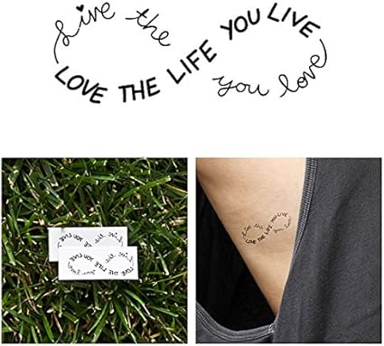 Tattify Inspiring Infinity Temporary Tattoo Obvious Set Of 2 Other Styles Available Fashionable Temporary Tattoos Long Lasting And Waterproof Amazon Co Uk Beauty