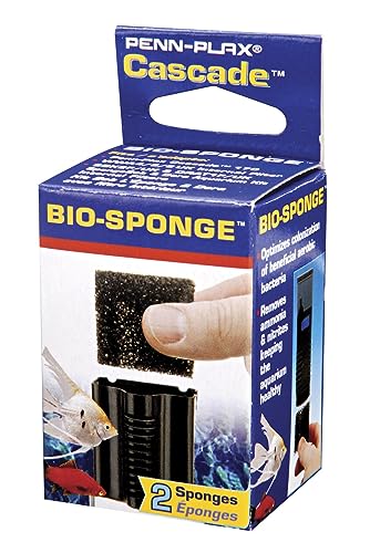 Image of Penn-Plax Cascade 170 Filter Replacement Bio-Sponges (2 Sponges) - Provides Physical and Biological Filtration for Freshwater and Saltwater Aquariums