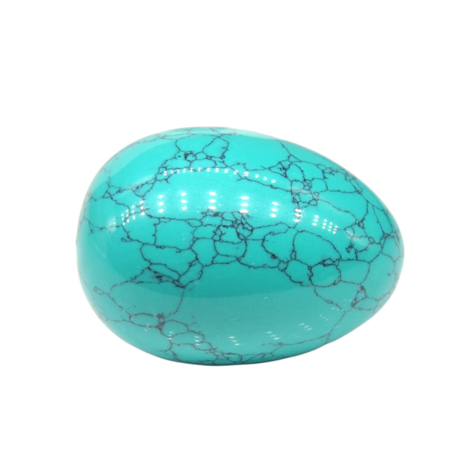SnamicE Natural crystal rough 1pc Green Turquoise Egg Shape Gemstones Ornaments Natural Crystals and Stones Statue Table Decoration Crafts Gift,Green Turquoise-1pc 2.16 * 1.97in
