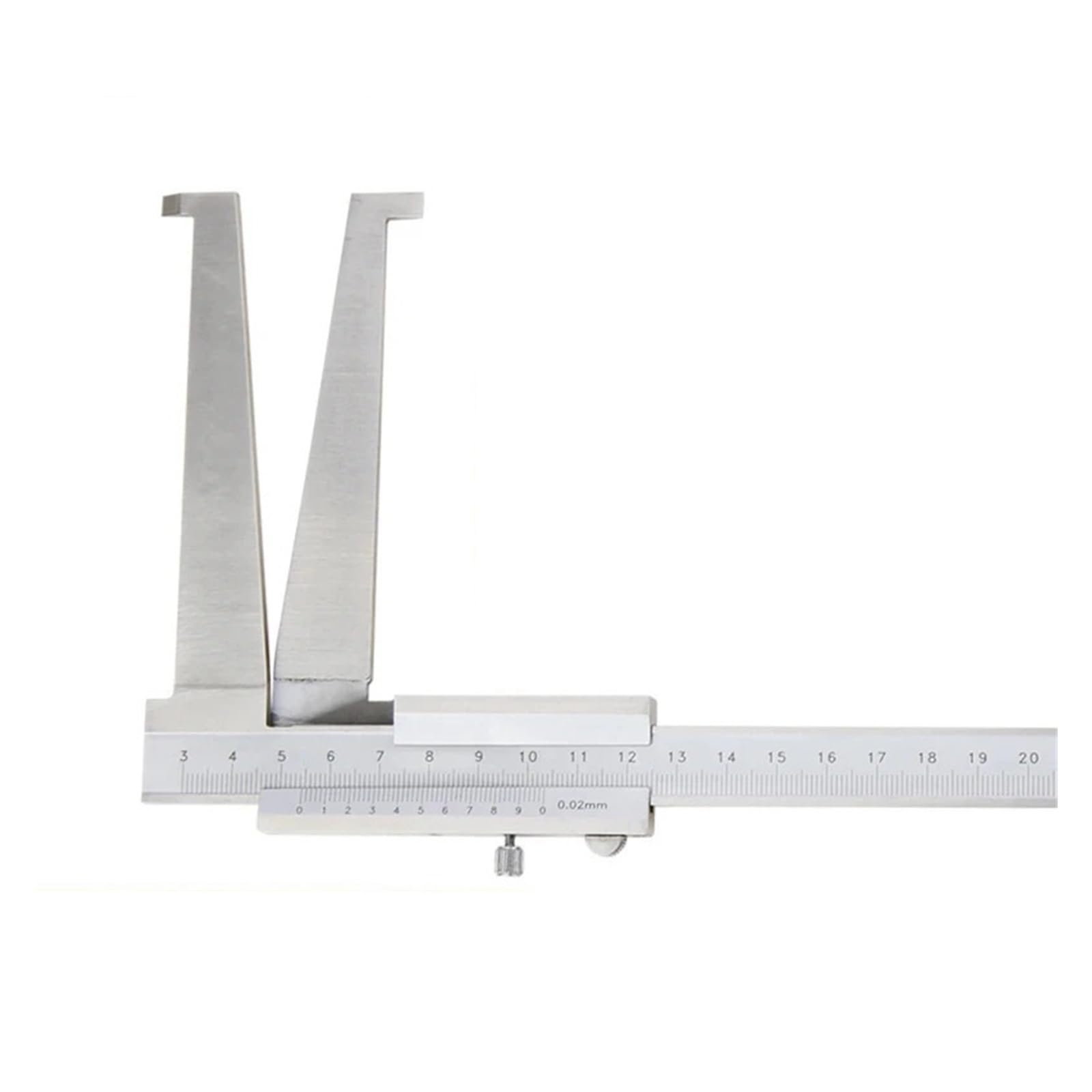 BDAYEK Vernier calipers Inner Groove Vernier Caliper Diameter Calipers Stainless Steel Long Claw Measuring Tool(10-160 Inside Groove)