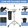 YOUEON Snare Drum Stand with Drum Sticks Holder Lightweight Double Braced Tripod Snare Stand Fit for 10 to 14 Inch Snare Drum/Drum Pad Adjustable Height 14.5 to 23 Inches for Drum Beginners #4