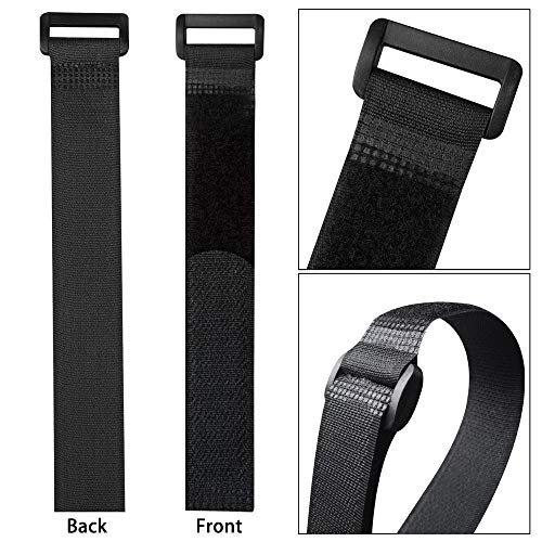 Aiqeer 30 Black Reusable Cable Ties, 20 cm, Nylon & Plastic, Hook & Loop, Multipurpose - Image 3