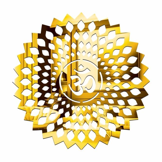 Khapane, Om Golden Mirror 3D Acrylic Stickers for Wall, Acrylic Mirror Wall Decor Sticker Wall Mirror Stickers Acrylic Stickers Wall Stickers for Hall Room Bed Room Kitchen (Golden) (B0CY9G297P) Amazon Price History, Amazon Price Tracker