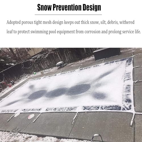 Prostokątny pokrowiec ochronny na basen – wytrzymały pokrowiec zimowy z siatki do ochrony w każdych warunkach pogodowych, zielony, 6,2 m x 6 m – bezpiecznie zabezpiecz swój basen!