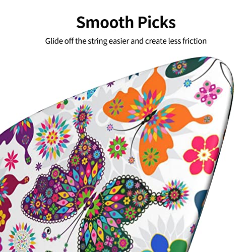 Lot de 6 médiators colorés en forme de papillons et fleurs pour guitare acoustique, guitare électrique, basse, ukulélé… - Les Beatles, Paul McCartney, John Lennon, RIngo Starr, George Harrison Lot de 6 médiators colorés en forme de papillons et fleurs pour guitare acoustique, guitare électrique, basse, ukulélé… – Image 8