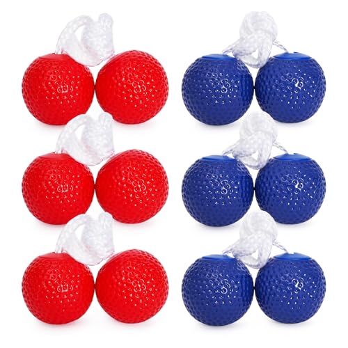 pclapora 6 Stück Leitergolf Bälle, Leiter-Golfball Outdoor, Leiter Golfball für Leiterspiel, Dauerhaft Golf Trainingsbälle Wurfspiel für Beach, Lawn, Yard, Outdoor, Mädchen, Erwachsene