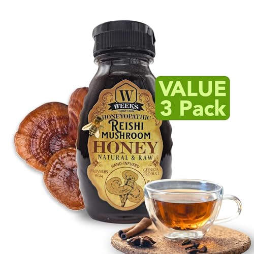 Miel Weeks Honey Farm 24 oz Reishi Mushroom 3 pack miniatura 2