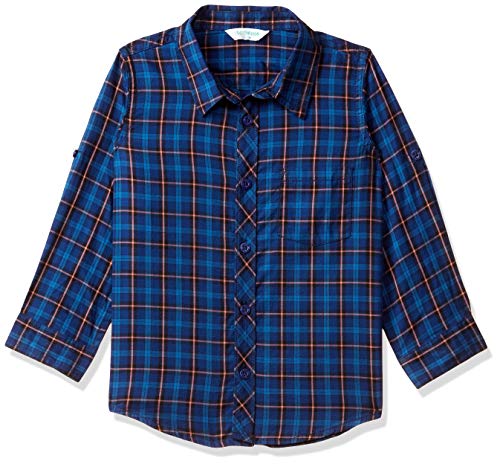 Image of miniklub Boys Multicoloured Regular Fit Checked Casual Shirt