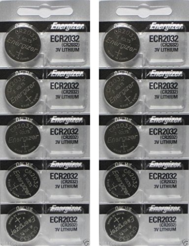 Energizer CR2032 3 Volt Lithium Coin Battery 10 Pack (2x5 Pack) In Original Packaging