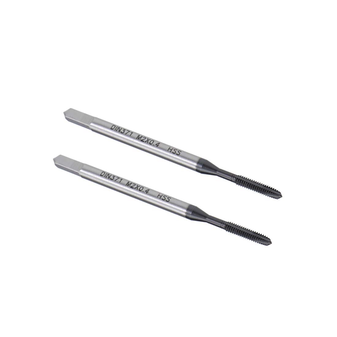 uxcell M2 x 0.4 Spiral Point Threading Tap, H2 Tolerance High Speed Steel TICN